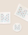 Formatos pegatinas para detalles de bautizo iniciales cielo