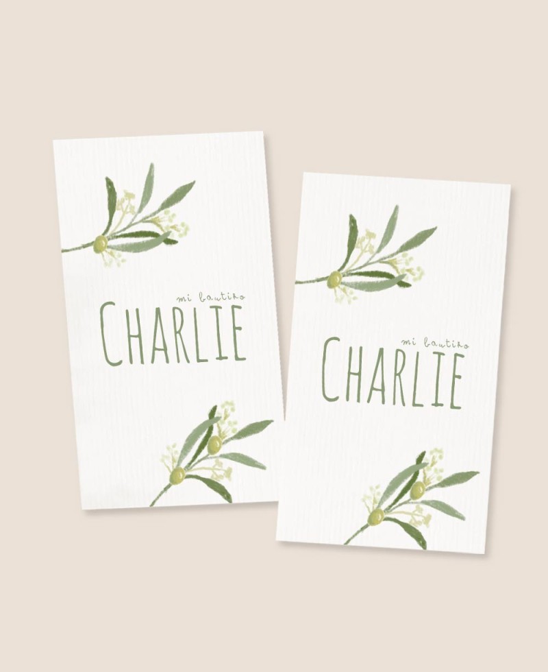 Autocollants rectangulaires pour cadeaux de baptême d’olives Autocollants rectangulaires pour cadeaux de baptême d’olives