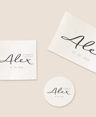 Sticker formats for botanical baptism details with flowers