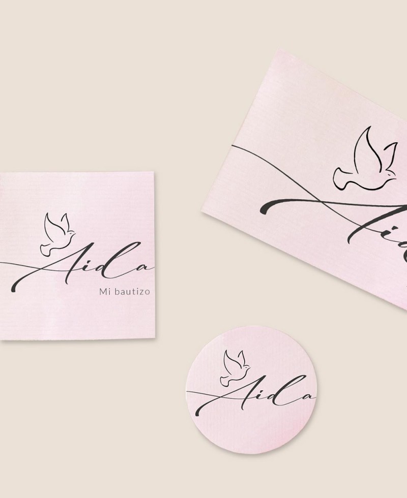 Formate: Aufkleber für Taufdetails, rosa Aquarell Formate: Aufkleber für Taufdetails, rosa Aquarell