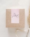 Autocollants rectangulaires pour détails de baptême fille colombe