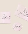 Formats : autocollants pour les détails du baptême, aquarelle rose