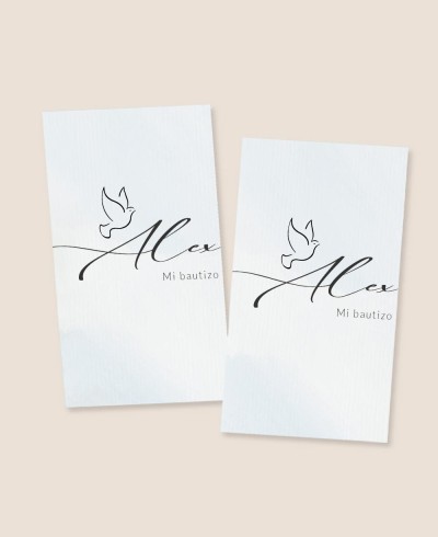 Autocollants rectangulaires pour cadeaux de baptême aquarelles pour enfants