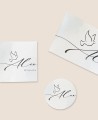 Formats: stickers for baptism details, blue watercolor