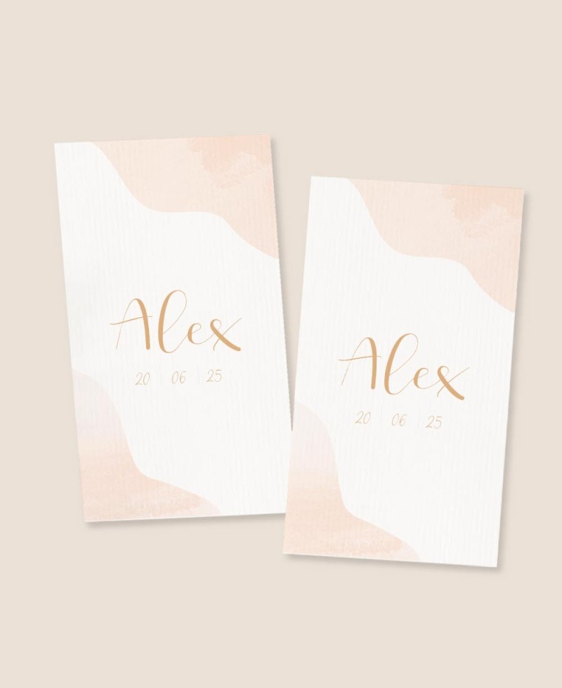 Autocollants rectangulaires pour cadeaux de baptême aquarelle classique Autocollants rectangulaires pour cadeaux de baptême aquarelle classique