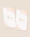 Autocollants rectangulaires pour cadeaux de baptême aquarelle classique