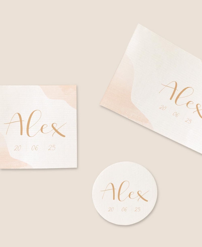 Formatos adesivos para detalhes de batizado aquarela nude Formatos adesivos para detalhes de batizado aquarela nude