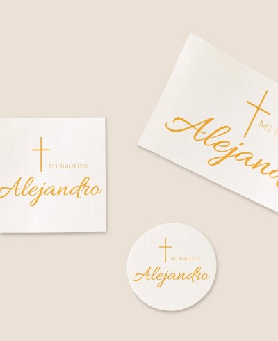 Formatos pegatinas para detalles de bautizo clásica paloma