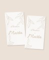 Adhesivos rectangulares para regalos de bautizo clásica botánica