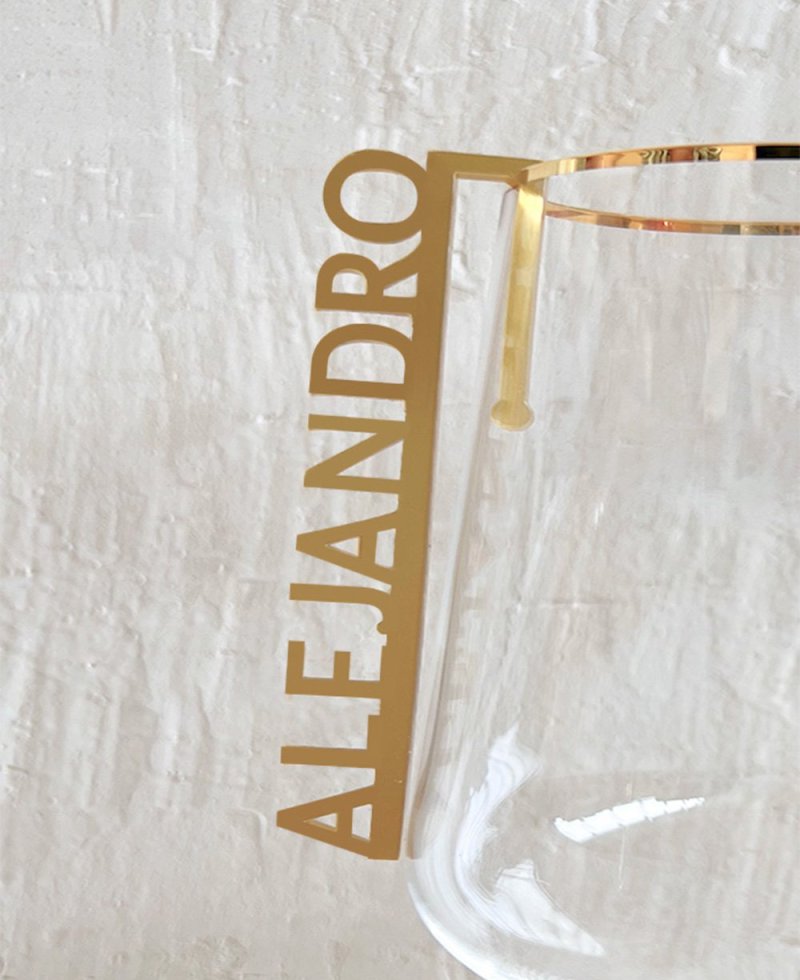 Espaço reservado para copo com nome personalizado