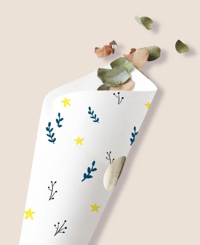 Cornets de bonbons pour baptêmes océan marin