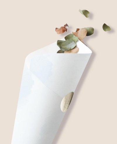 Conos de gominolas para bautizos acuarela azul
