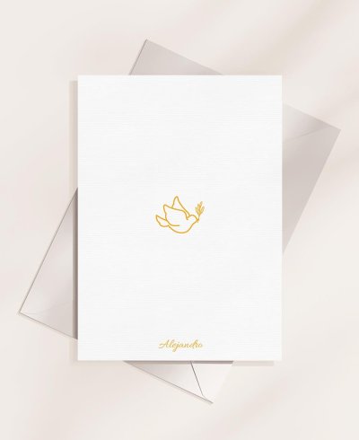 Back Classic Watercolor Dove Reminder