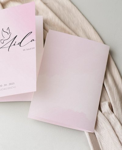Indietro promemoria dittico acquerello rosa