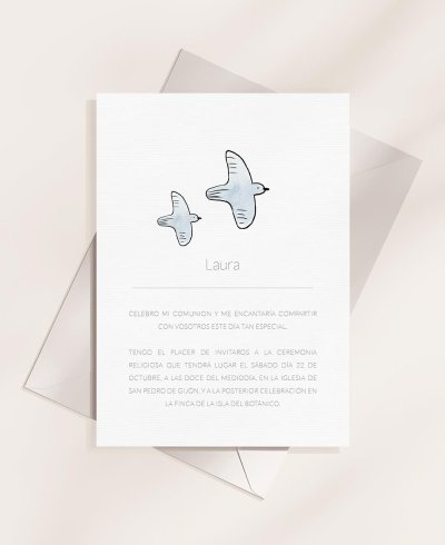 Convites para a primeira comunhão linda foto menina