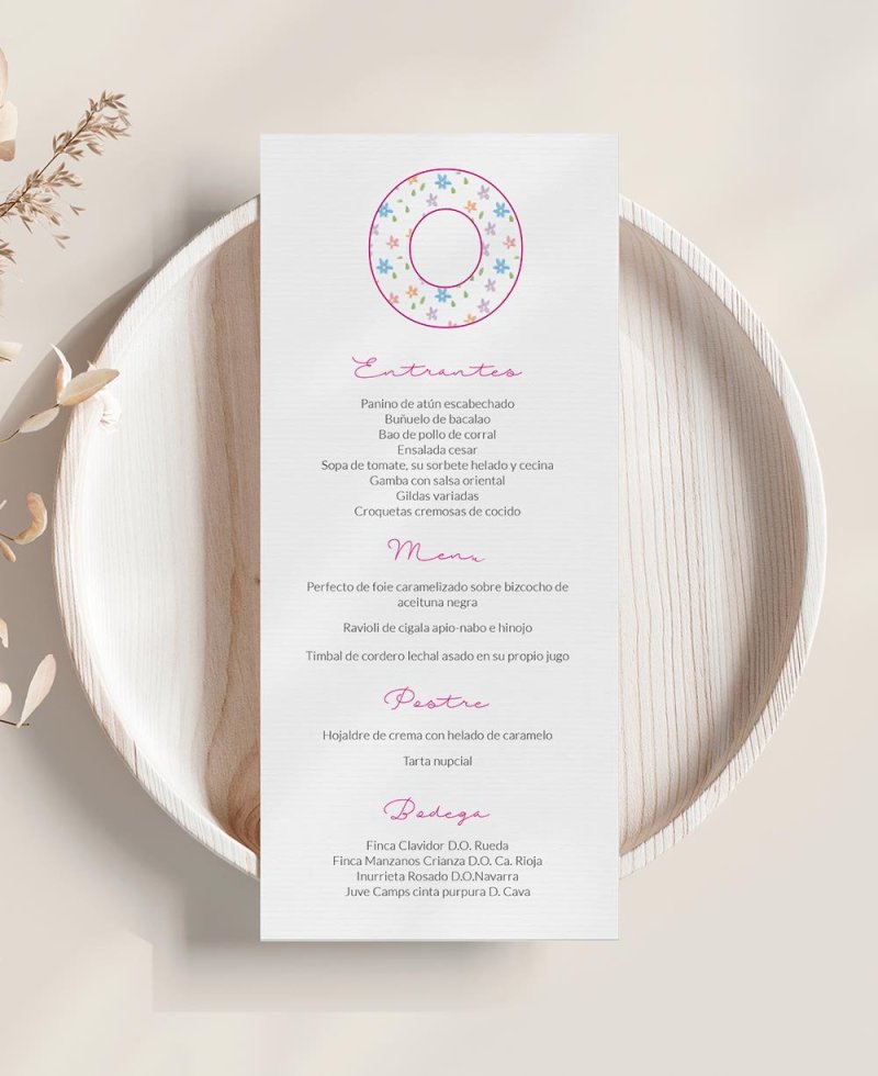 Communion Menu Fleurs Communion Menu Fleurs