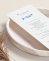 Menu zoom per eleganti pesci alla prima comunione