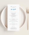 Menu de communion de fruits de mer poisson
