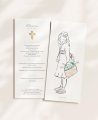 Menu de communion de fruits de mer clair pour les filles