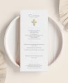 Fruits de mer Communion Menu Portrait d’enfant