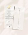 Menu de comunhão com flores