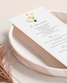 Menu Zoom para elegantes margaritas de primeira comunhão