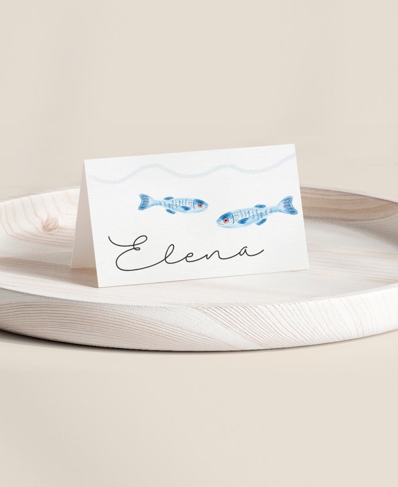 Folded placeholder for communion fish collection Folded placeholder for communion fish collection
