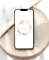 Digital communion invitation cross and flowers