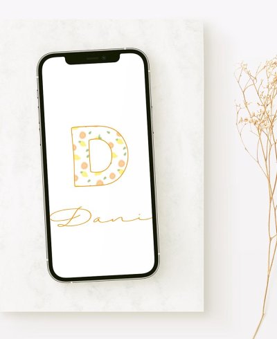 Digitale Einladung zur Erstkommunion Früchte