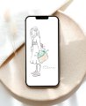 Invito Comunione Digitale Ragazza Fiori