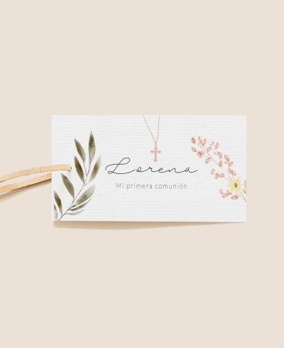 Rectangular natural communion label