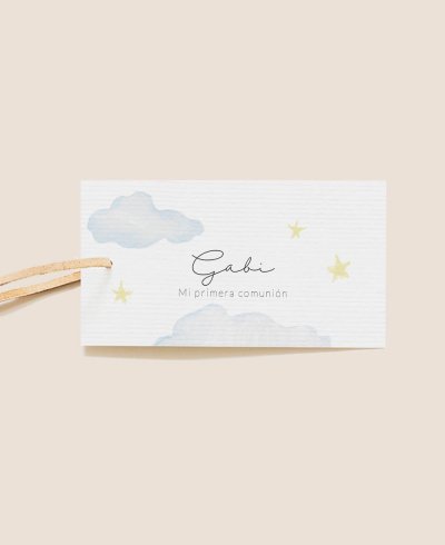 Rectangular communion label sky