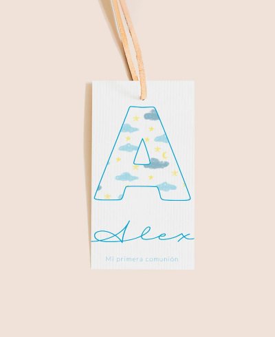 Rectangular Communion Initial Sky Label