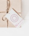 Carte rectangulaire pour communions collection initiale fleurs