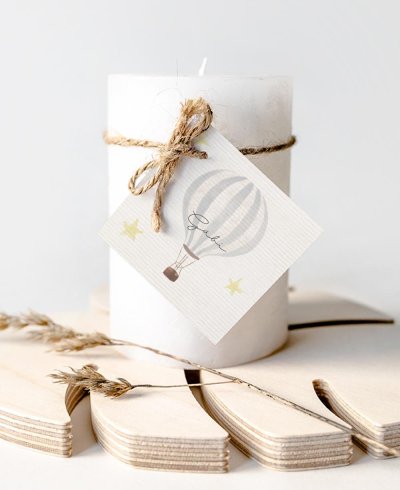 Square labels for communion gifts balloon