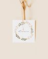 Étiquette carrée pour fleurs de détails de communion