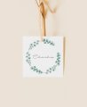 Square label for botanical communion details