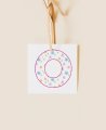 Square label for flower communion details