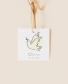 Square label for girl's communion details