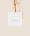Étiquette carrée pour les détails typographiques de communion
