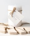 Étiquettes carrées pour cadeaux de communion marguerites