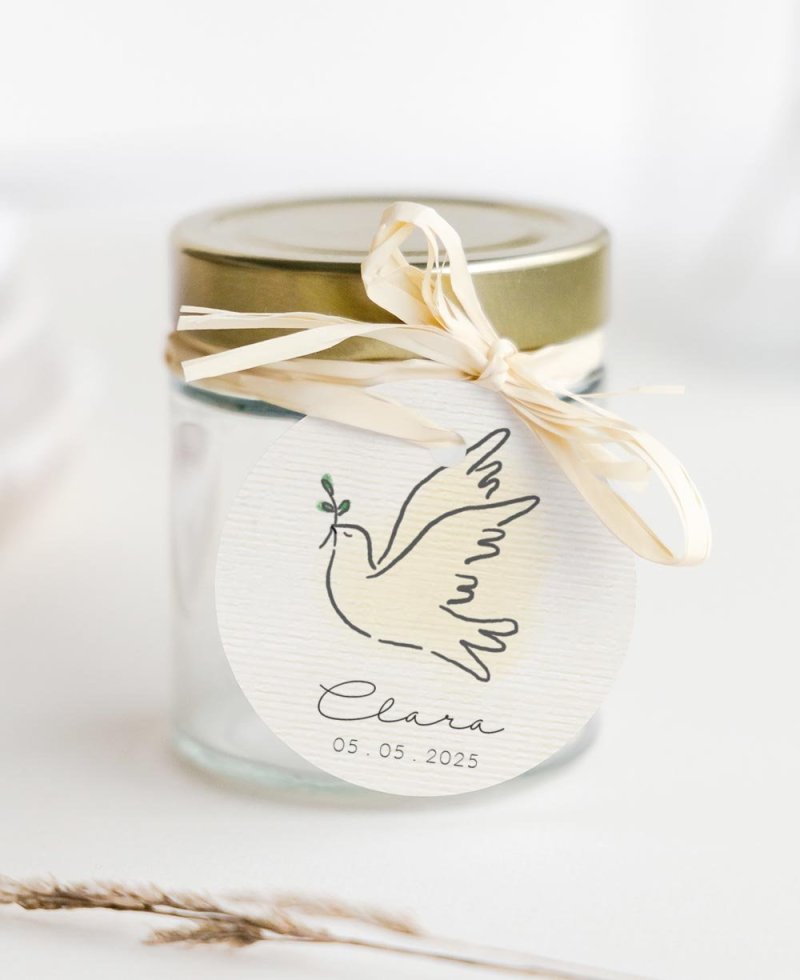 Circular labels for children's communion