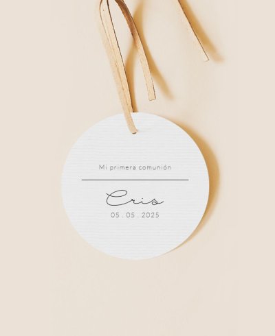 Round label for margarita communions