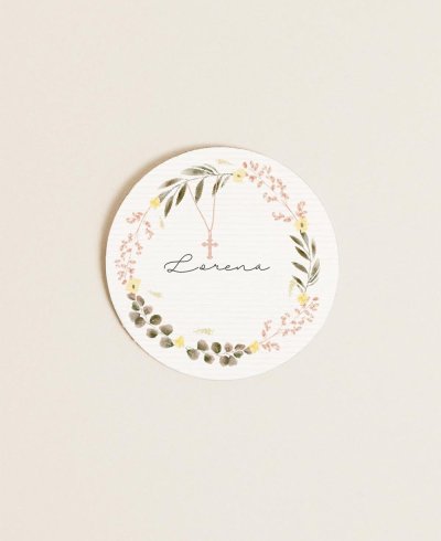 Round sticker for cross communions