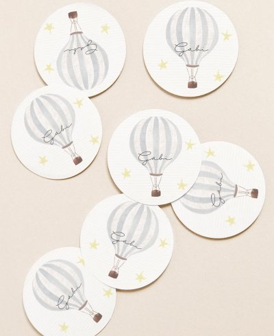 Autocollants circulaires pour ballon de détails de communion