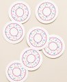 Autocollants circulaires pour les détails de la communion florale