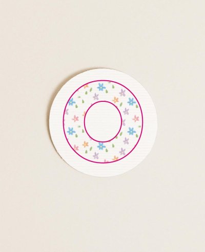 Autocollant rond pour les fleurs de communions