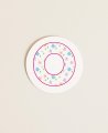 Round sticker for communions flowers