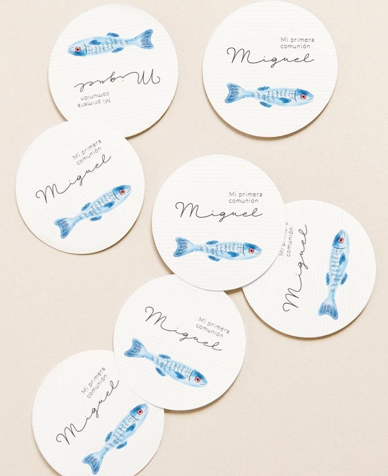 Circular stickers for seafaring communion details Circular stickers for seafaring communion details
