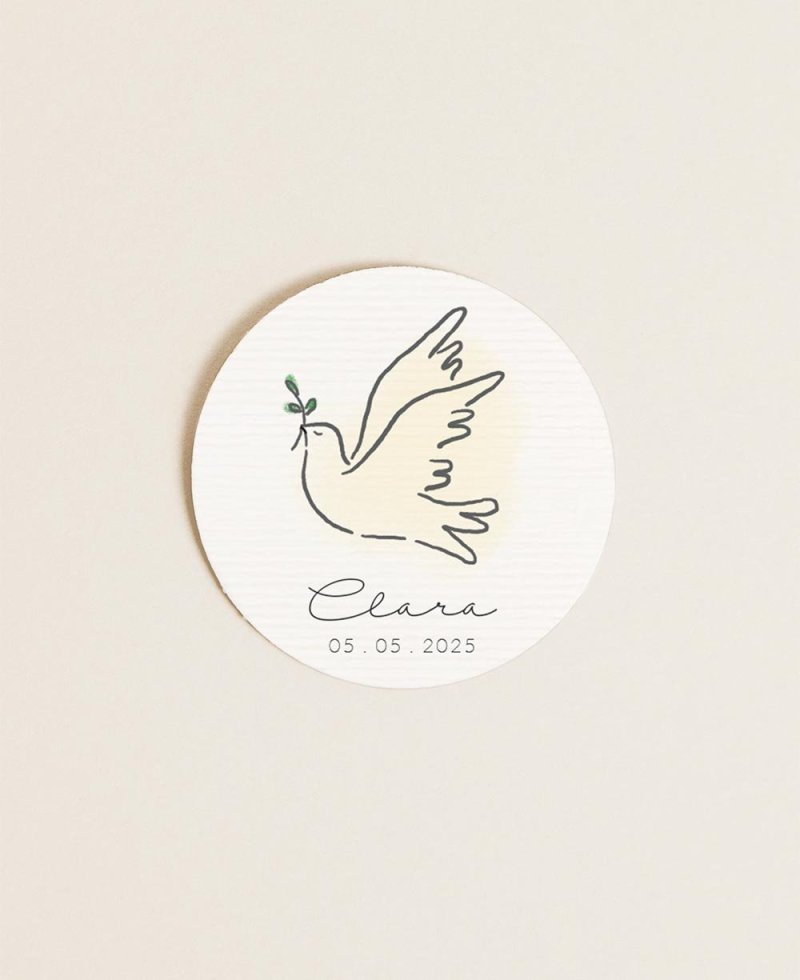 Round sticker for children's communions Round sticker for children's communions